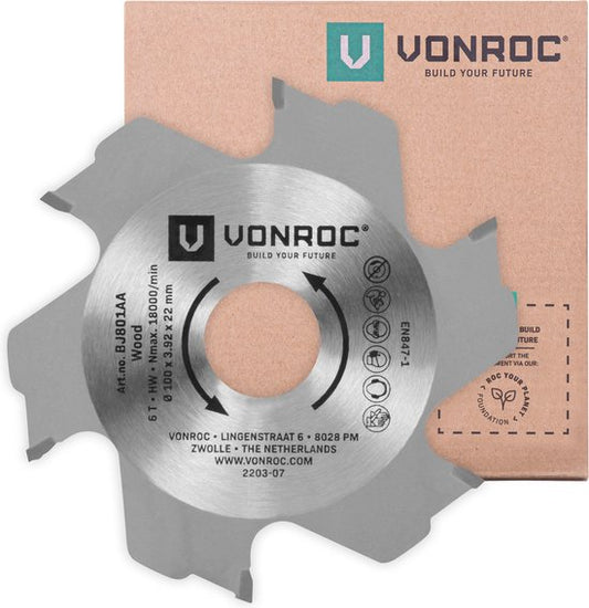 Lame VONROC pour coupe-lame - 100 x 22mm - 6 dents - 3.92mm d'épaisseur - pour coupe-lame VONROC BJ501AC et usage universel