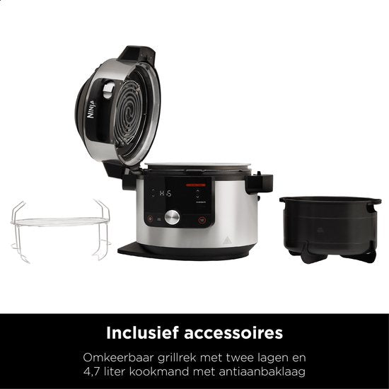 Multicuiseur Ninja Foodi OL650EU - 12 fonctions de cuisson - 7,5 litres - Comprend les fonctions friteuse à air chaud, cuisson sous pression, cuisson à la vapeur et grill