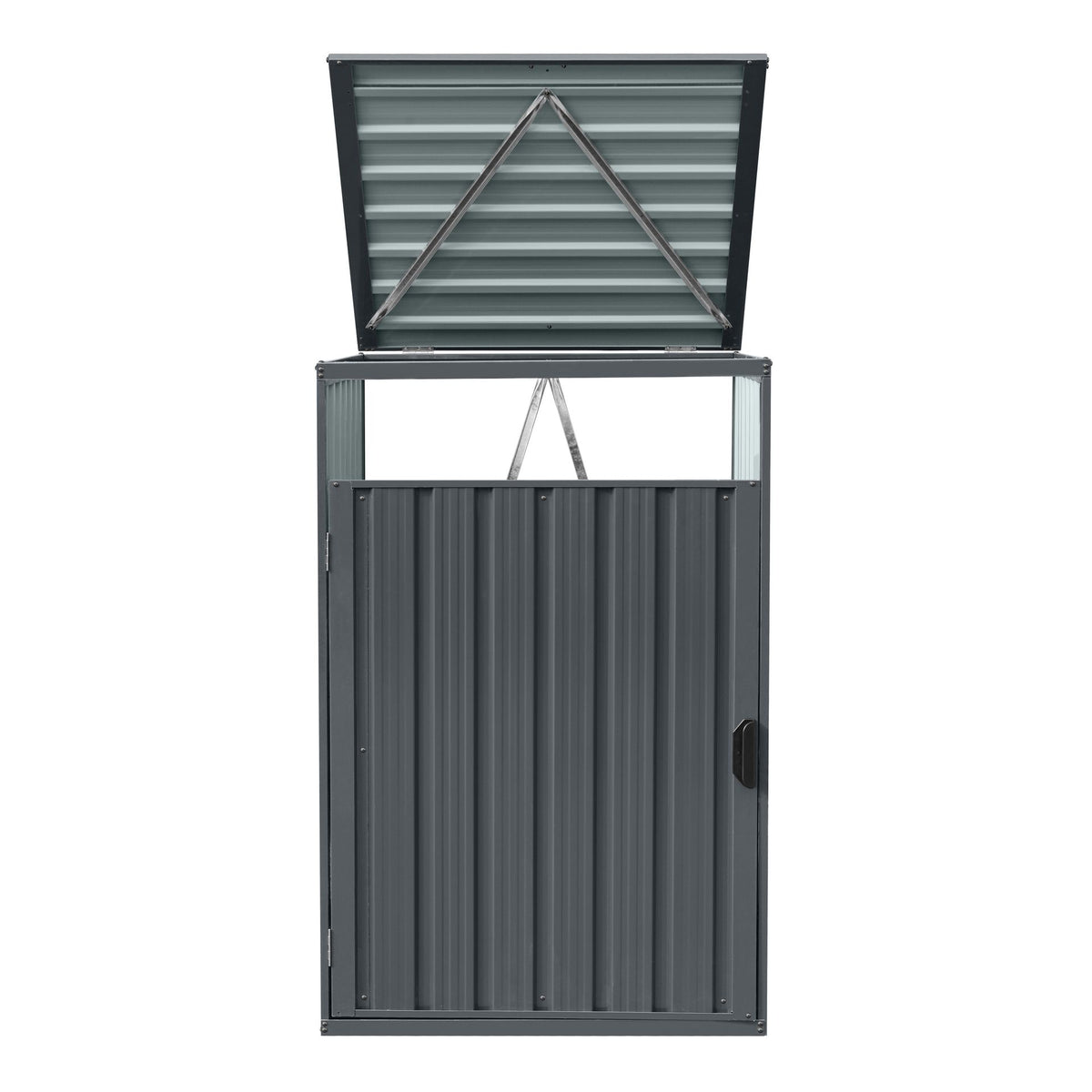 Axi Owen - Abri métallique pour conteneur, couleur anthracite - 1 conteneur - 80 x 80 x 122 cm