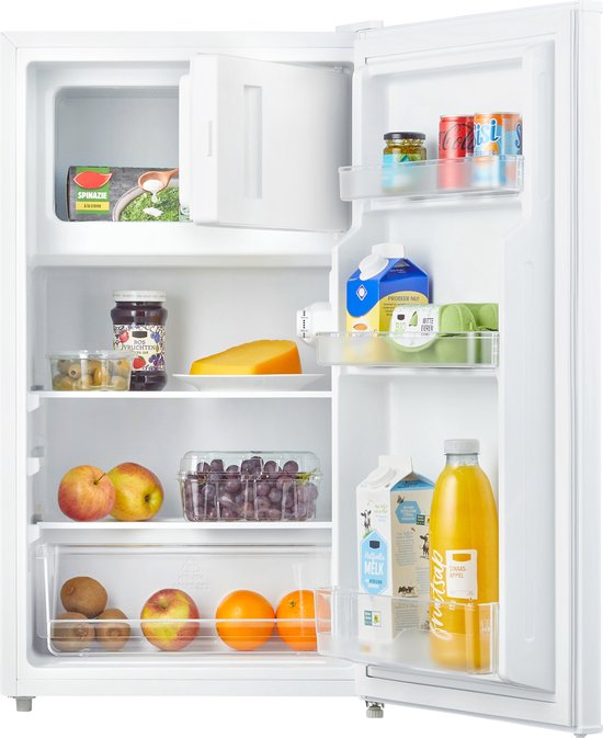 Inventum KV471W réfrigérateur de table 80 litres - Avec compartiment congélateur - Largeur 47,5 cm - Eclairage LED - Convient aux camping-cars - En pose libre - Blanc