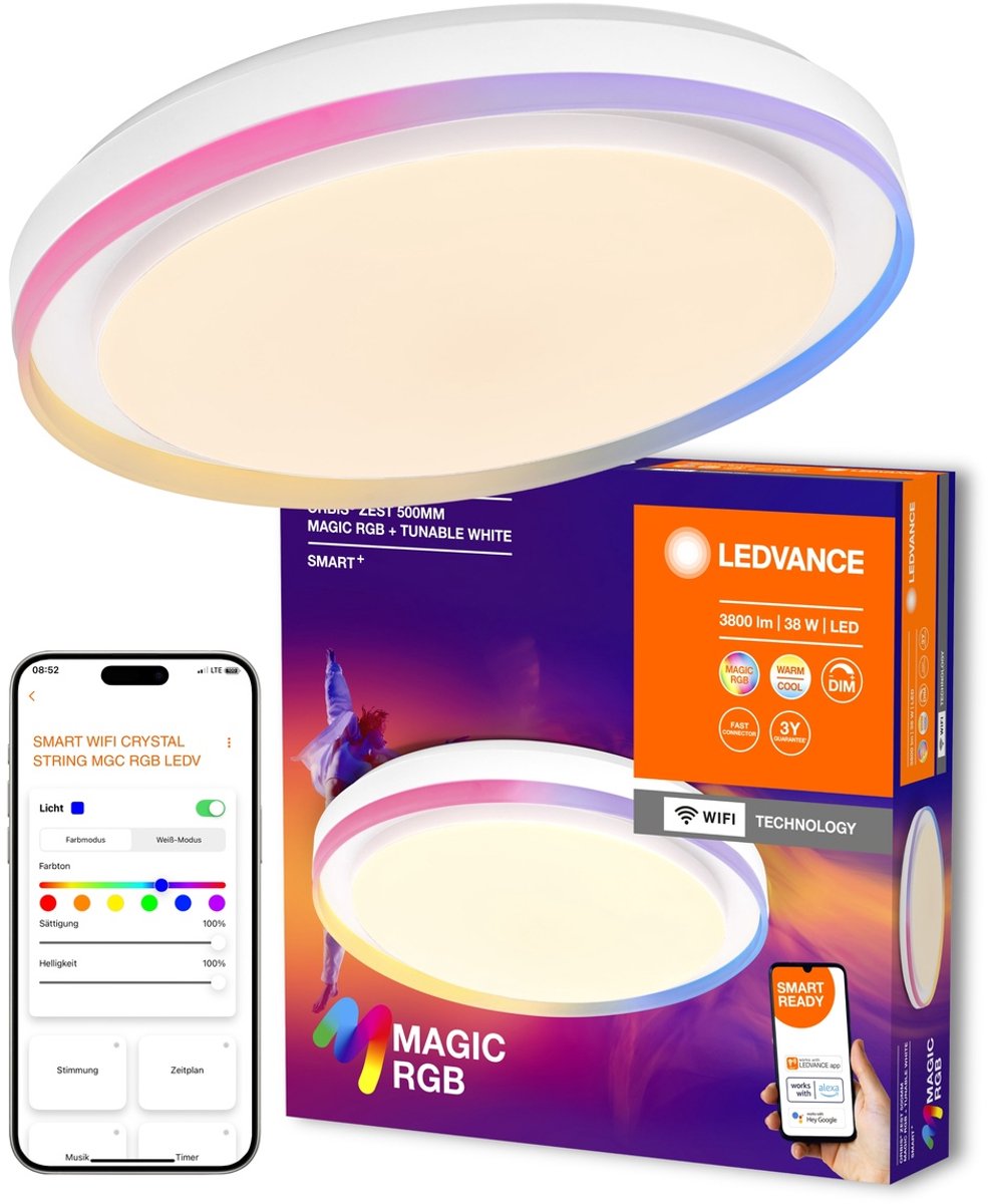 Ledvance Smart+ Orbis Zest plafonnier wifi - Ø 50 cm - blanc - RGB & tunable white