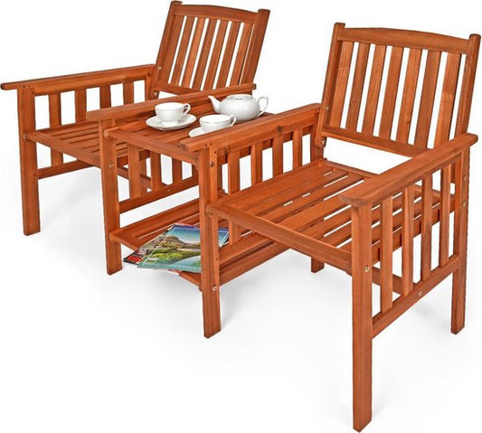 Banc de jardin Casaria 2 places - Bois d'acacia certifié FSC® - 164 cm