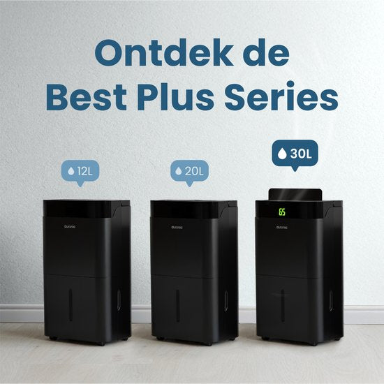 Déshumidificateur et purificateur d'air Auronic - Better Plus Series - Déshumidifie 30L par jour - Réservoir d'eau de 5L - Chambre à coucher, salle de bain, salon et bureau - Dévoreur d'humidité pour la maison - Noir