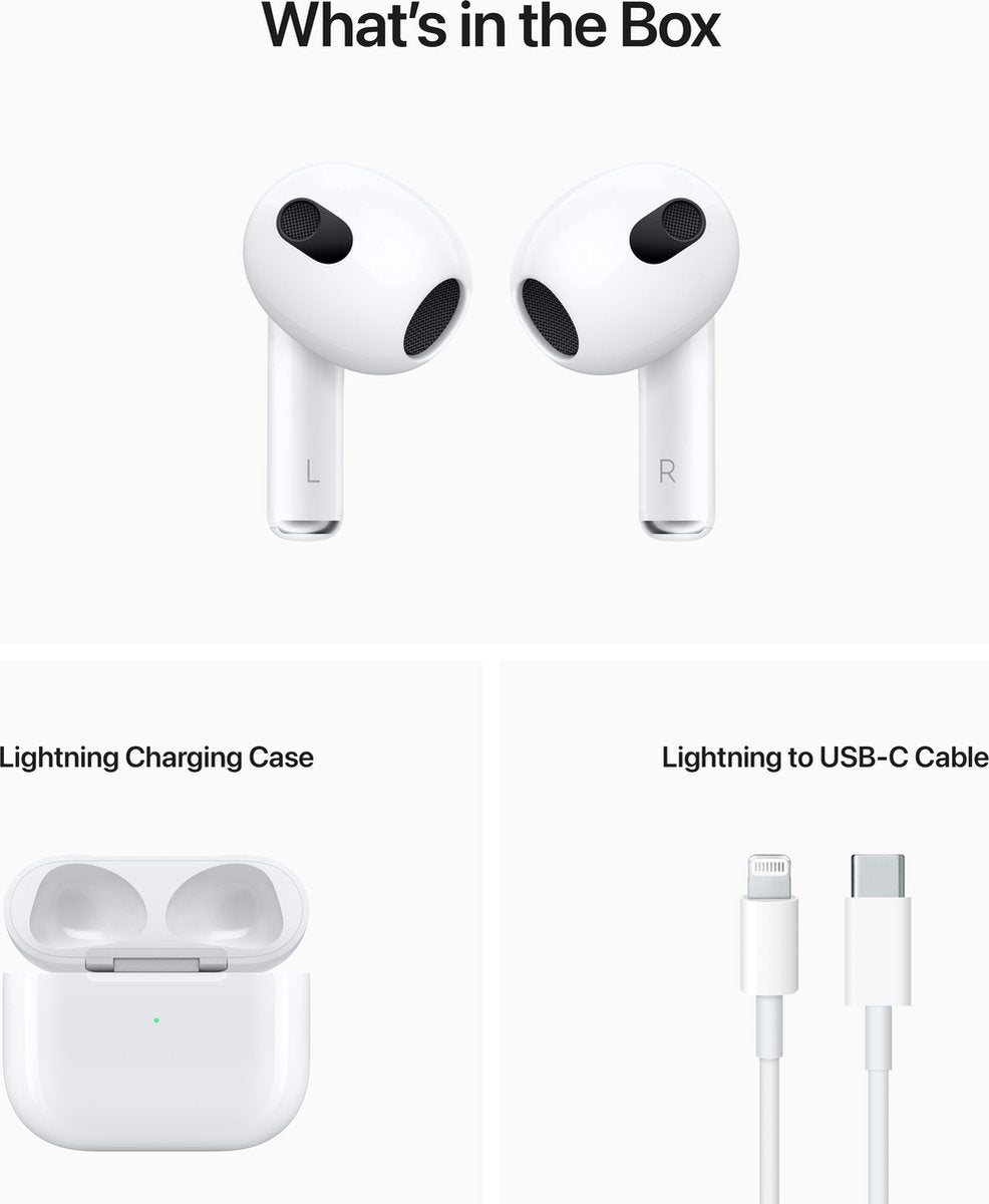 Apple AirPods (3ème génération) Casque intra-auriculaire sans fil Appel/musique Bluetooth Blanc
