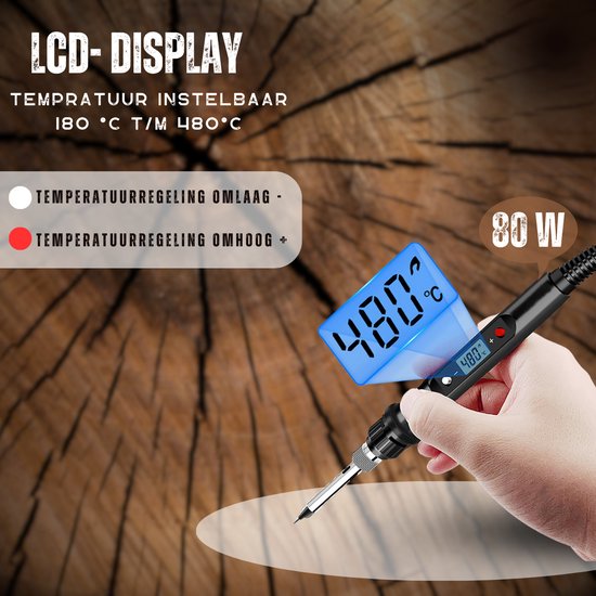 Vertrex 2-in-1 Soldering Iron and Wood Burner Set - 40-piece - Pyrography - Soldering tin - Soldering station - Soldering set