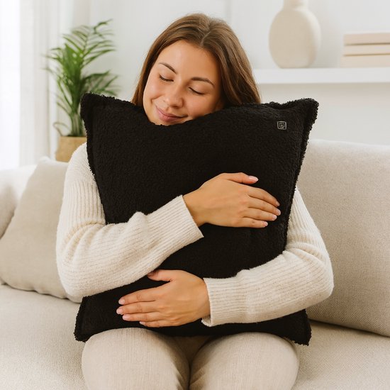 Coussin chauffant électrique Alpina – Coussin chauffant pour la nuque et les épaules – 3 niveaux de chaleur – Arrêt automatique – Housse lavable – 60 x 62 cm – 100 W
