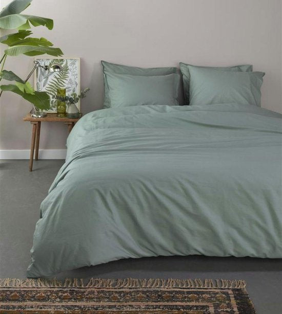 Ambiante Bamboo Uni housse de couette - Lits-Jumeaux - 240x200/220 cm - Green