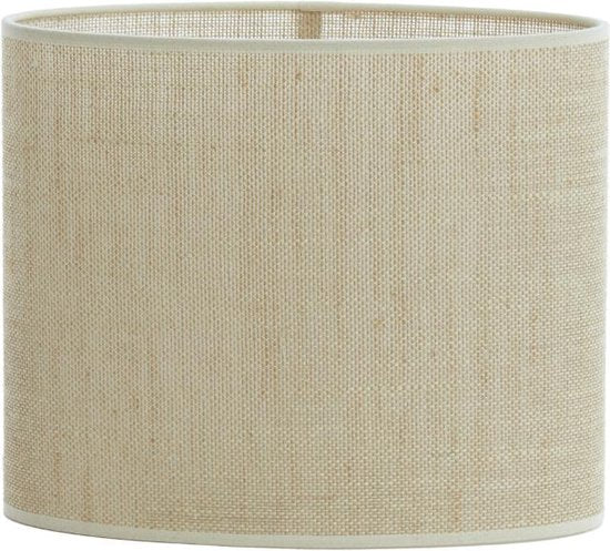 Light & Living Abat-jour ovale Sendai - Sable - 30 x 15 x 25 cm - Moderne
