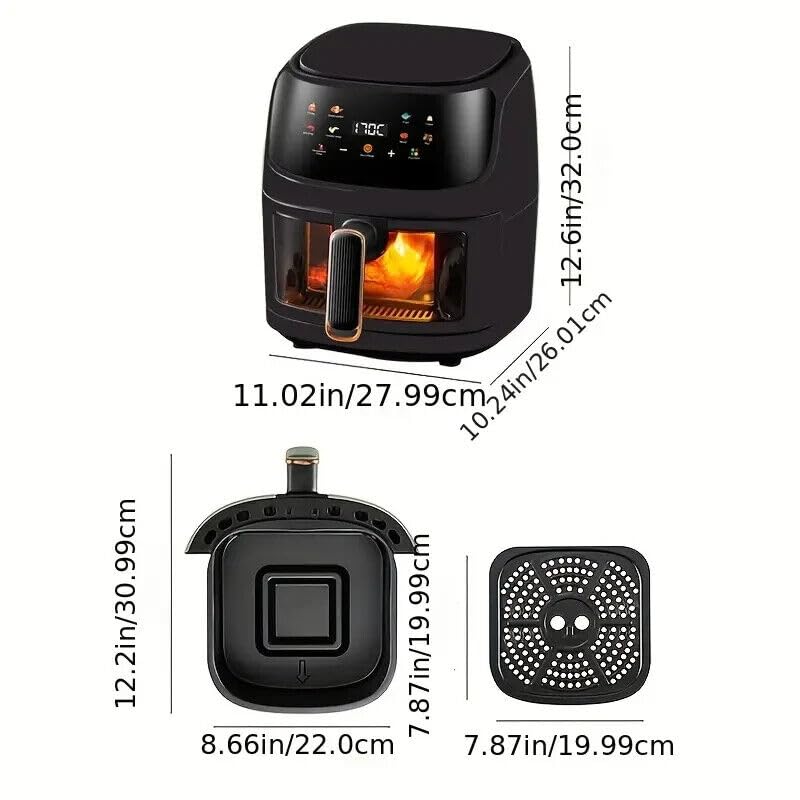 Airfryer XXL - Friteuse à air chaud - 6L - 240W - 280 x 26 x 32 cm - Noir