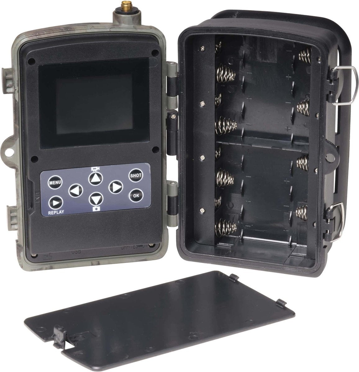 Camera Denver, Pour animaux sauvages, avec vision nocturne, Images en direct via 4G (APP), Capteur CMOS, 30MP, Étanche, Gris