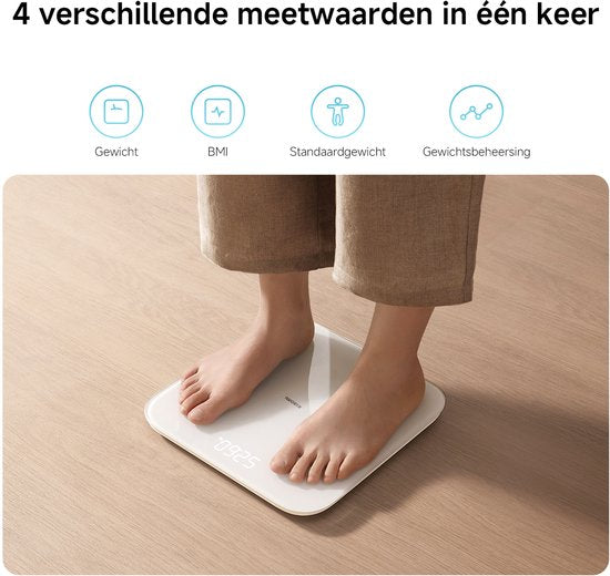 Xiaomi Smart Scale S200 Blanche | Pèse-personne intelligent | Précision de 0,05 kg | IMC | Application Xiaomi Home | Jusqu'à 150 kg