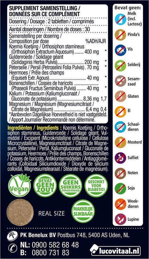 Lucovitaal Moisture Balance Tablets Complément alimentaire - 60 comprimés