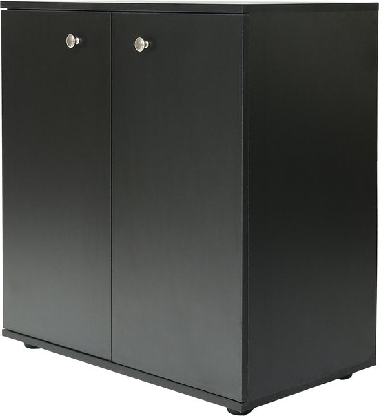 Classeur buffet - meuble de rangement multifonctionnel - noir