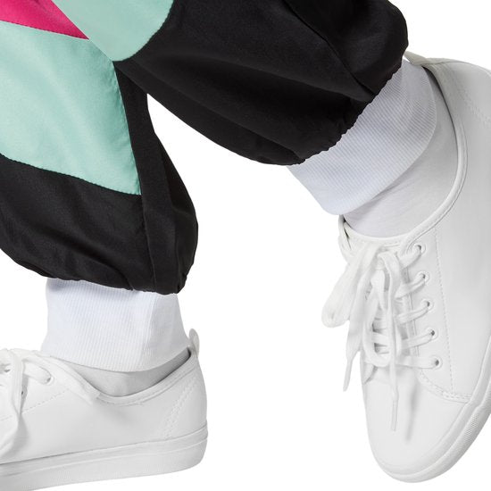 dressforfun - costume femme retro 80s 90s jogging - noir, XXL - Costume carnaval - Halloween - Dress up - Party wear - Carnaval wear - Party - Party wear