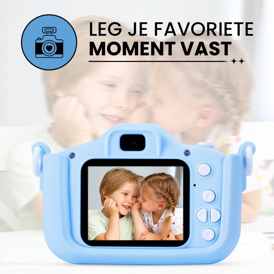 Bambini Kids' Camera - Appareil photo numérique pour enfants - Appareil photo numérique - Appareil photo pour enfants - 1080P HD - Bleu