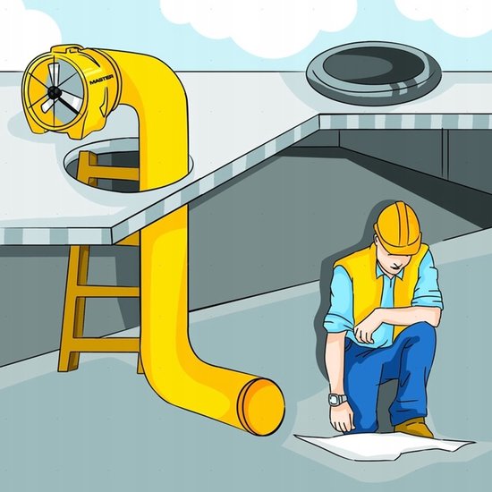 Ventilateur de chantier professionnel Master - 7 800 m³/h - 750 W - BL8800
