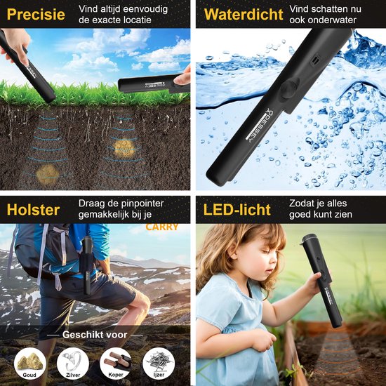 ODESSEY Détecteur de Métaux - avec Pinpointer - Enfant - Adulte - Professionnel - Aventurier