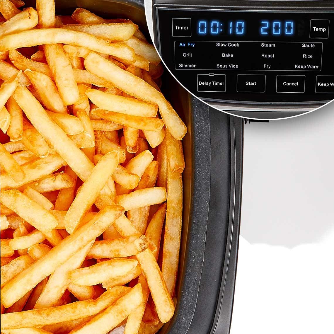 Multicuiseur PowerXL MultiCooker 12-en-1 - Remplace 12 appareils de cuisine - Livre de recettes inclus - Facile à nettoyer
