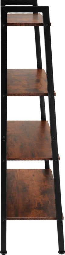 tectake - Etagère murale, échelle, bibliothèque - Chatham industrial dark brown - 404702