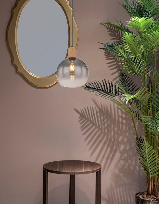 Globo - suspension - Moitas - noir - verre - Ø 25 cm - E27 - 15656H