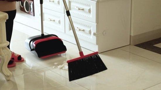 Pelle et brosse - Strex - avec long manche - réglable 87-127cm - dents de nettoyage intégrées