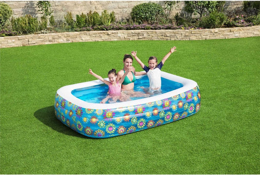 Bestway Piscine gonflable pour enfants 229x152x56 cm bleu