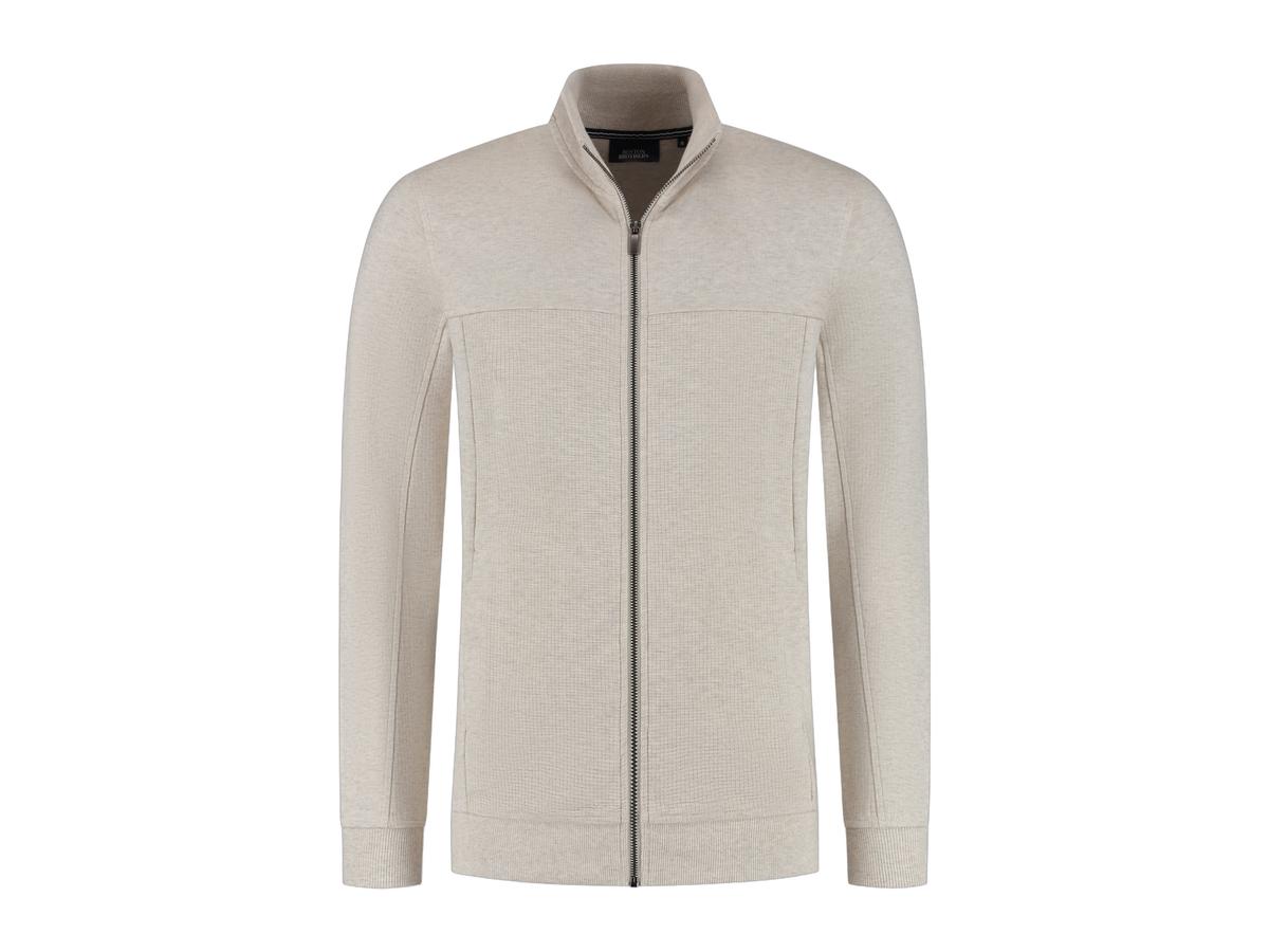 Gilet de survêtement à fermeture éclair intégrale Boston Brothers - Sable - Taille L