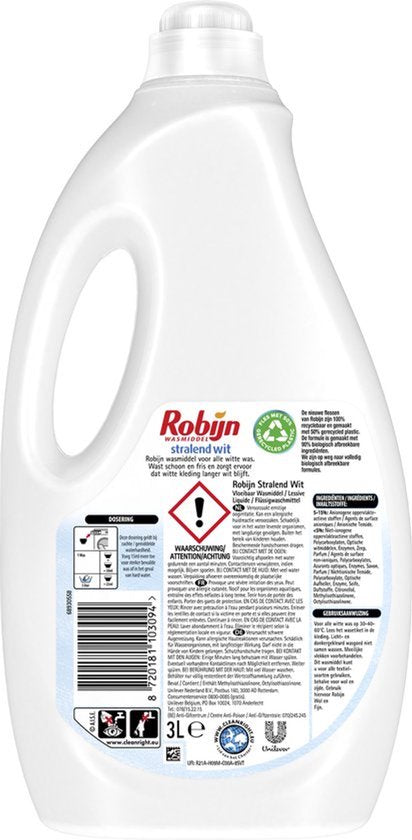 Robijn - Lessive liquide - Blanc éclatant - 60 lavages