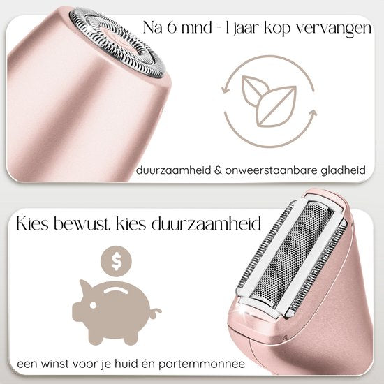 Rasoir féminin 2 en 1 avec écran - Visage - Aisselles - Jambes - Maillot - Sansbeauté® - Rasoir féminin - Epilation visage femme - Tondeuse femme - Rasoir bikini - Rechargeable par USB