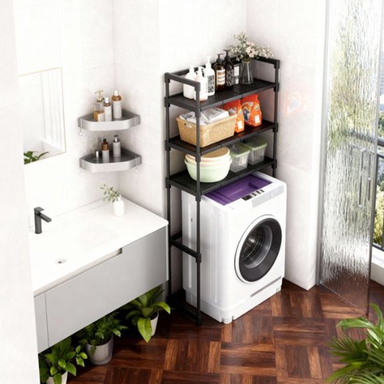 Meuble pour lave-linge Nexxt avec espace de rangement et crochets - 72 x 26 x 162 cm