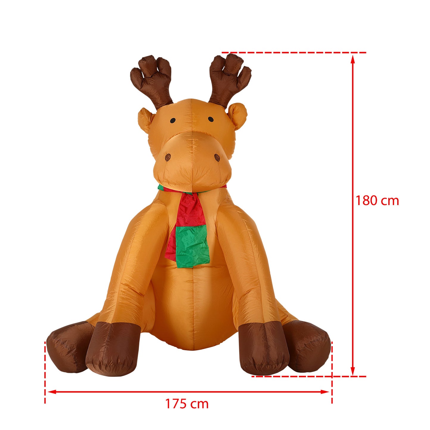 Renne autogonflant XL - 180 cm 6 LED incluses