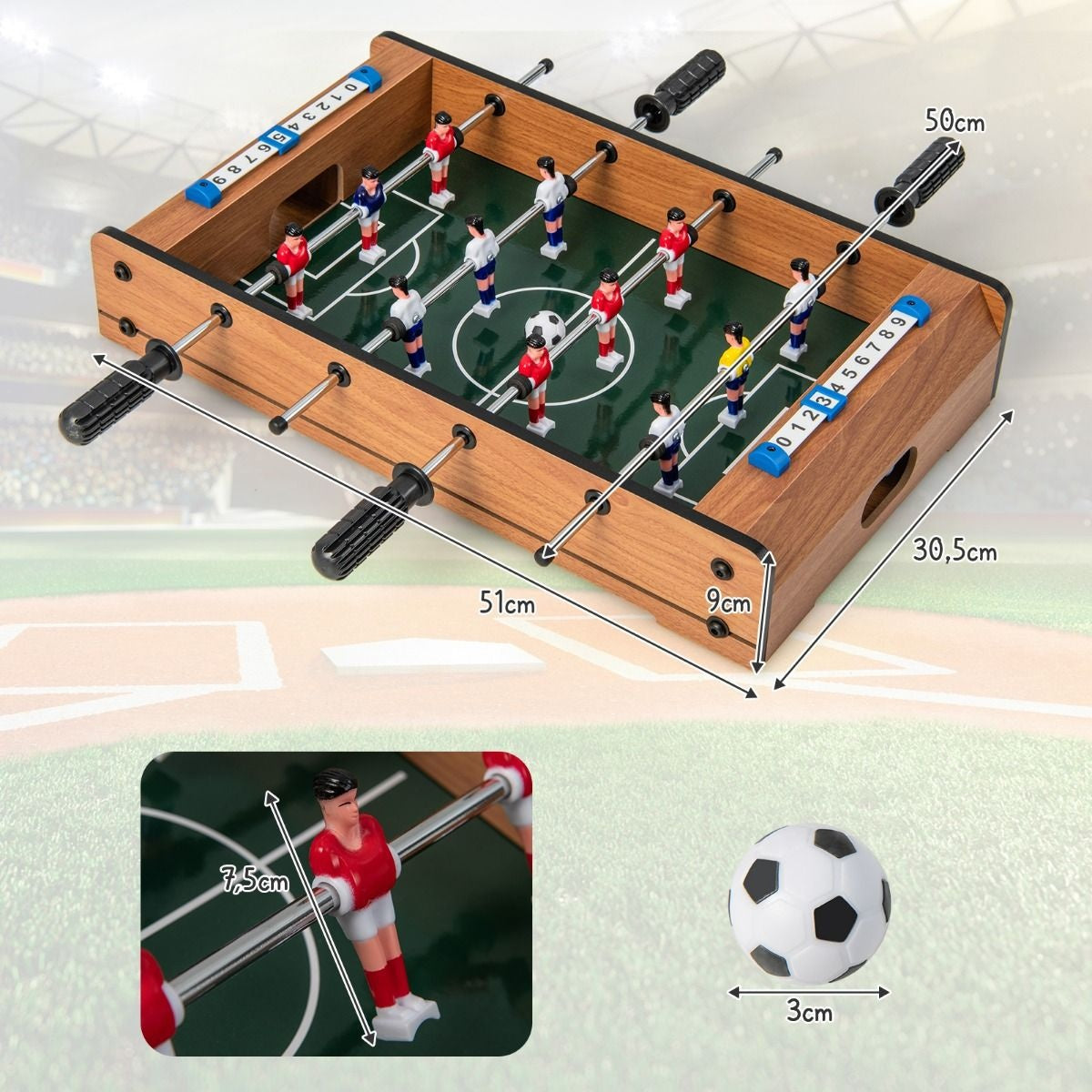 Coast Mini Football Table - Pour les enfants - 51 x 31 x9 cm