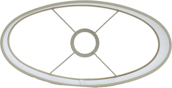 Light & Living Abat-jour ovale Sendai - Sable - 30 x 15 x 25 cm - Moderne