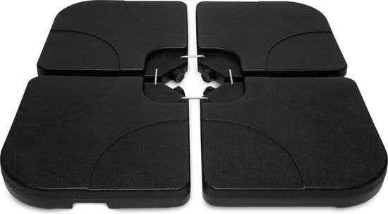 Tuiles pour parasol Bardolino - VONROC - 50x50cm - Capacité 25L - 4 pièces pour maintien de parasol - noir