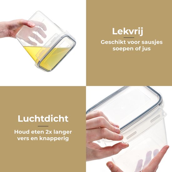 Bocaux de conservation Stosh - Bocaux à bouillon - Bocaux à bonbons - 16 pièces - Sans BPA - Plastique