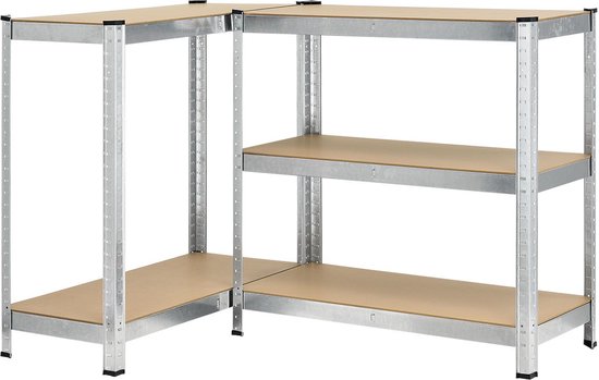 2 pièces Rayonnage d'entrepôt / Rayonnage de stockage - Basic - 180 x 90 x 40 cm