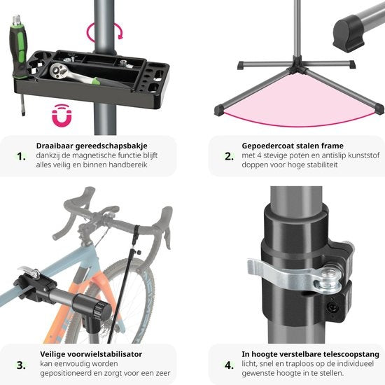 tectake - Support de montage e-bike - max. 45 kg - 400991