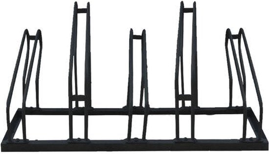 BRASQ Porte-vélos pour 5 vélos - Support pour vélos - Support pour vélos - Support pour vélos pour le sol Comprend le matériel de fixation - Noir