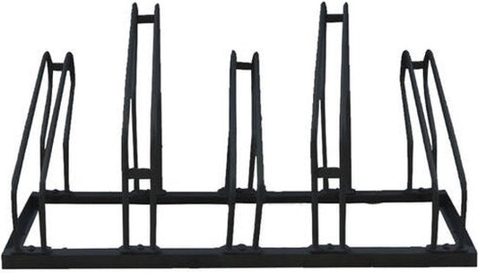 BRASQ Porte-vélos pour 5 vélos - Support pour vélos - Support pour vélos - Support pour vélos pour le sol Comprend le matériel de fixation - Noir