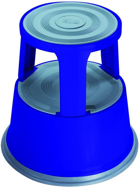 BRASQ Tabouret de marche Premium Bleu - Capacité 150 kg - Tabouret de marche - Pied d'éléphant - Tabouret de bureau - Escalier mécanique - Tabouret - Métal