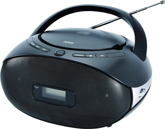 Denver Boombox sans fil - Fonction CD et radio FM - Connexion AUX - TC29 - Noir