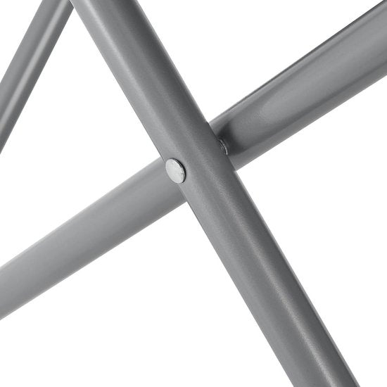 Chaise de camping / Chaise pliante Lido - Gris - Sac de rangement inclus