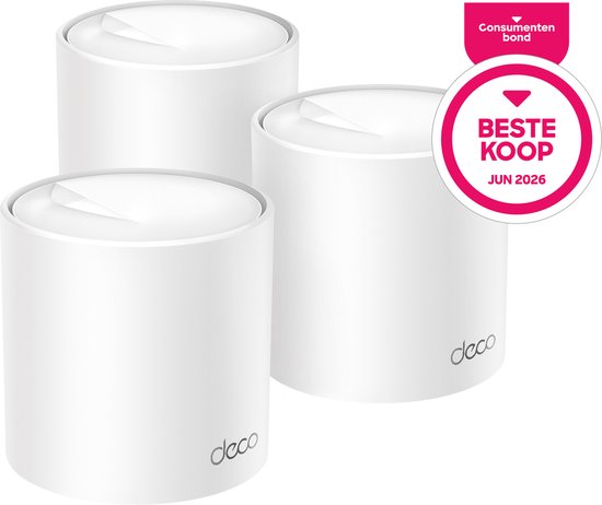TP-Link Deco X50 - Réseau maillé Wi-Fi - Amplificateur Wi-Fi - Wi-Fi 6 - 3 000 Mbps - Lot de 3