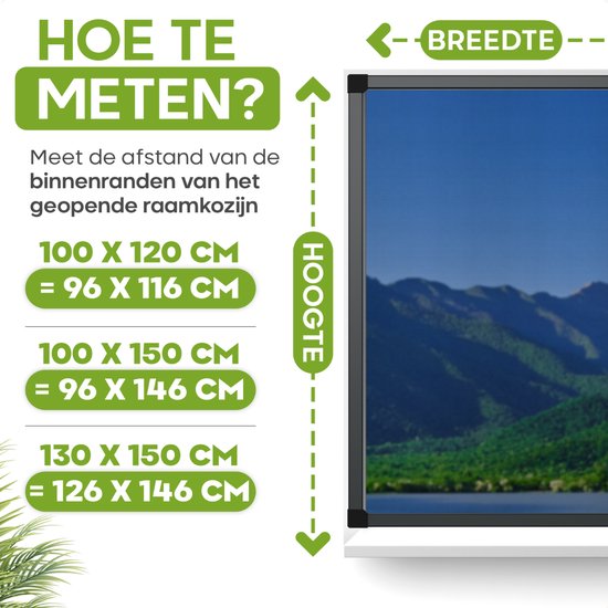 O'DADDY® Window Screen - 100x150 cm - Moustiquaire adaptable - Fibre de verre - Maille métallique - Moustiquaire - Polyvalente et facile à installer - Noir