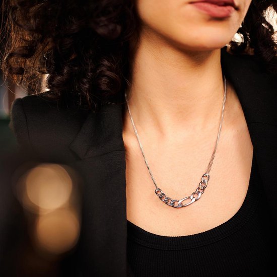 Chaîne en argent avec maillon - Laura Ferini