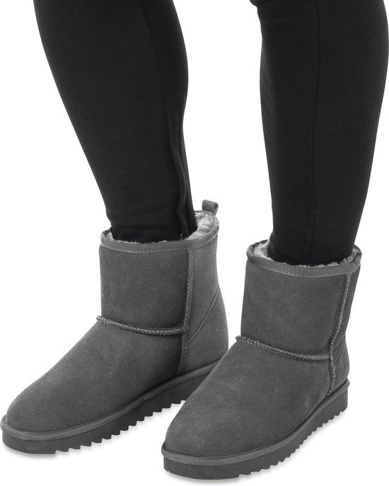 Chaussons Femmes - Comfeet - Antidérapant - Semelle en mousse à mémoire de forme - Taille 42 - Gris