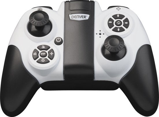 Denver Mini Drone voor Kinderen en Volwassenen - 30m Bereik - Gyro Functie - LED Licht - DRO121 - Zwart/Wit