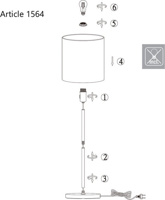 Lampadaire Mexlite Noor - Acier
