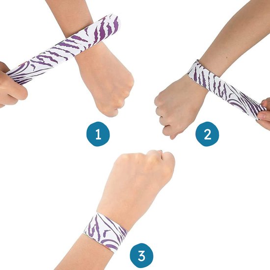 Partizzle 48x Kit Bracelets à Gifles - Bracelet à Gifles / Bracelets à Clics - Bracelet à Gifles Cadeaux d'évasion - Bracelet de Graduation Cadeaux de Traitements - Pour les Enfants