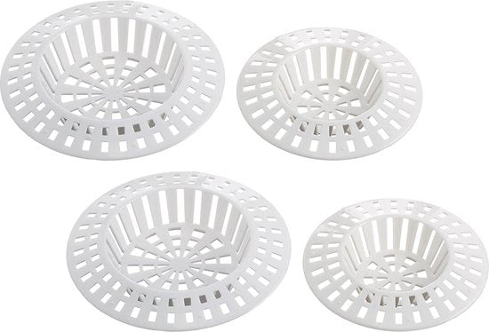 Wenko Passoire pour gouttière 6/7 cm, en plastique blanc, lot de 4